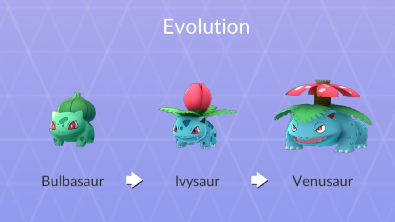 Bulbasaur (id 1) → Ivysaur (id 2) → Venusaur (id 3)